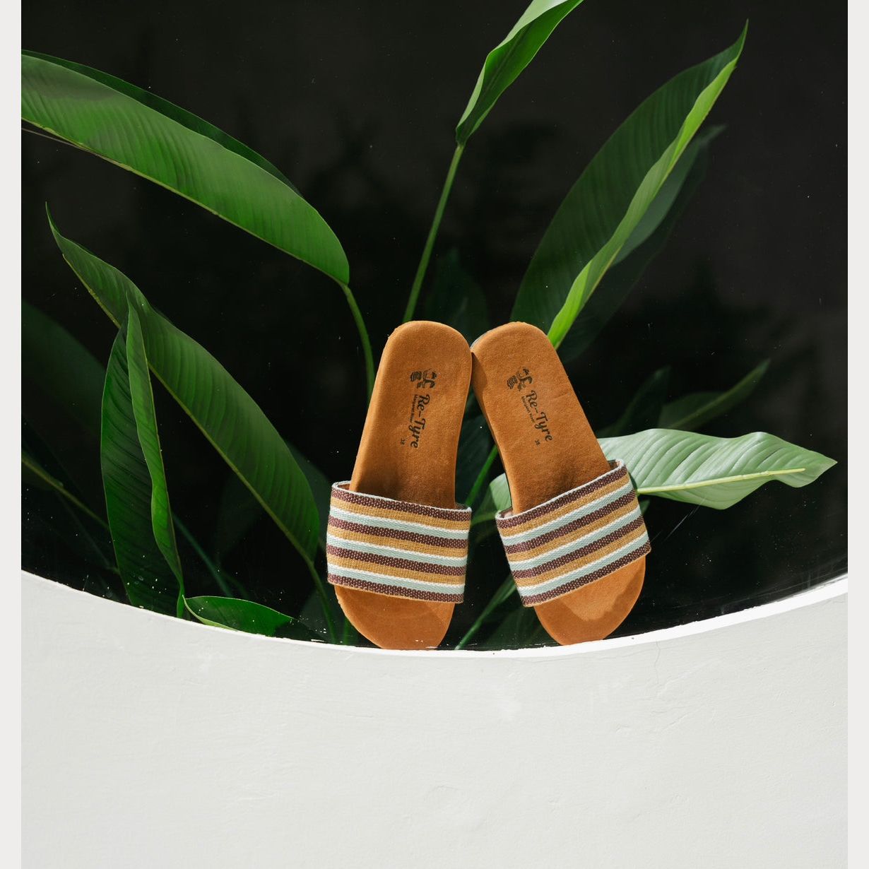 Stripe Hemp Slides